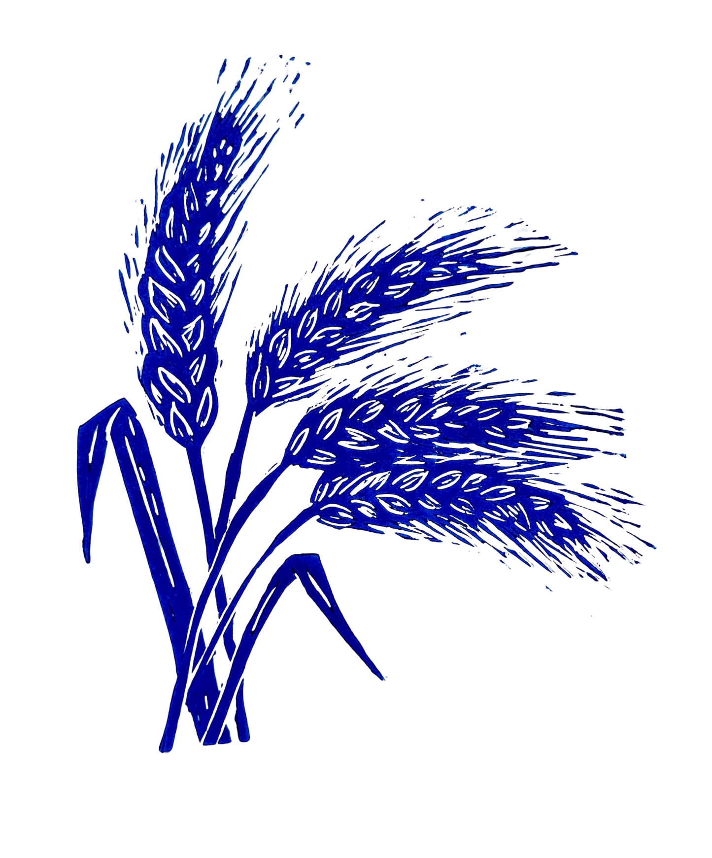 Wheat A4 Lino Print