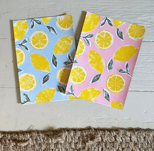 Lemons A4 Lino Print