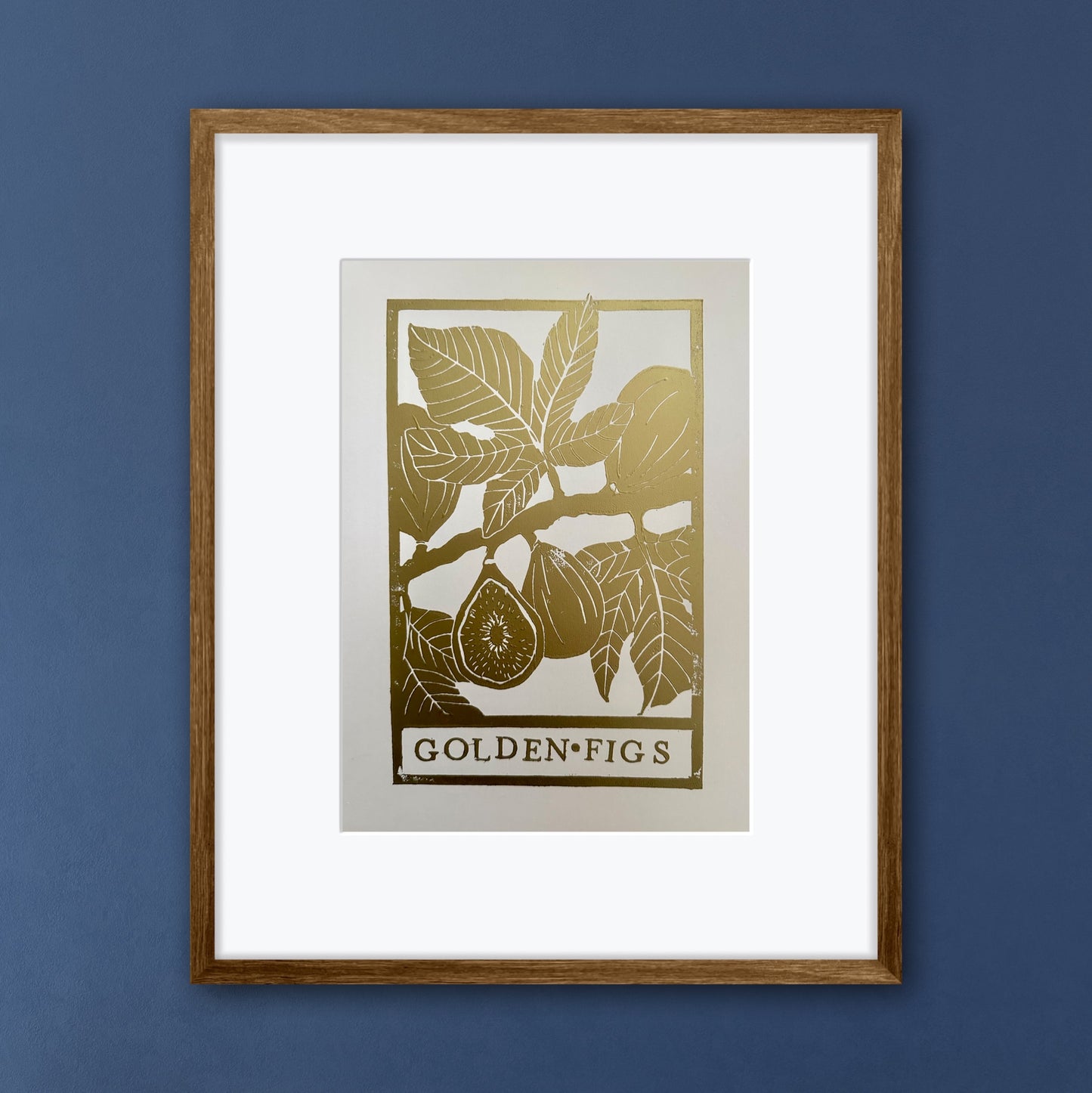 Golden Figs A4 Lino Print