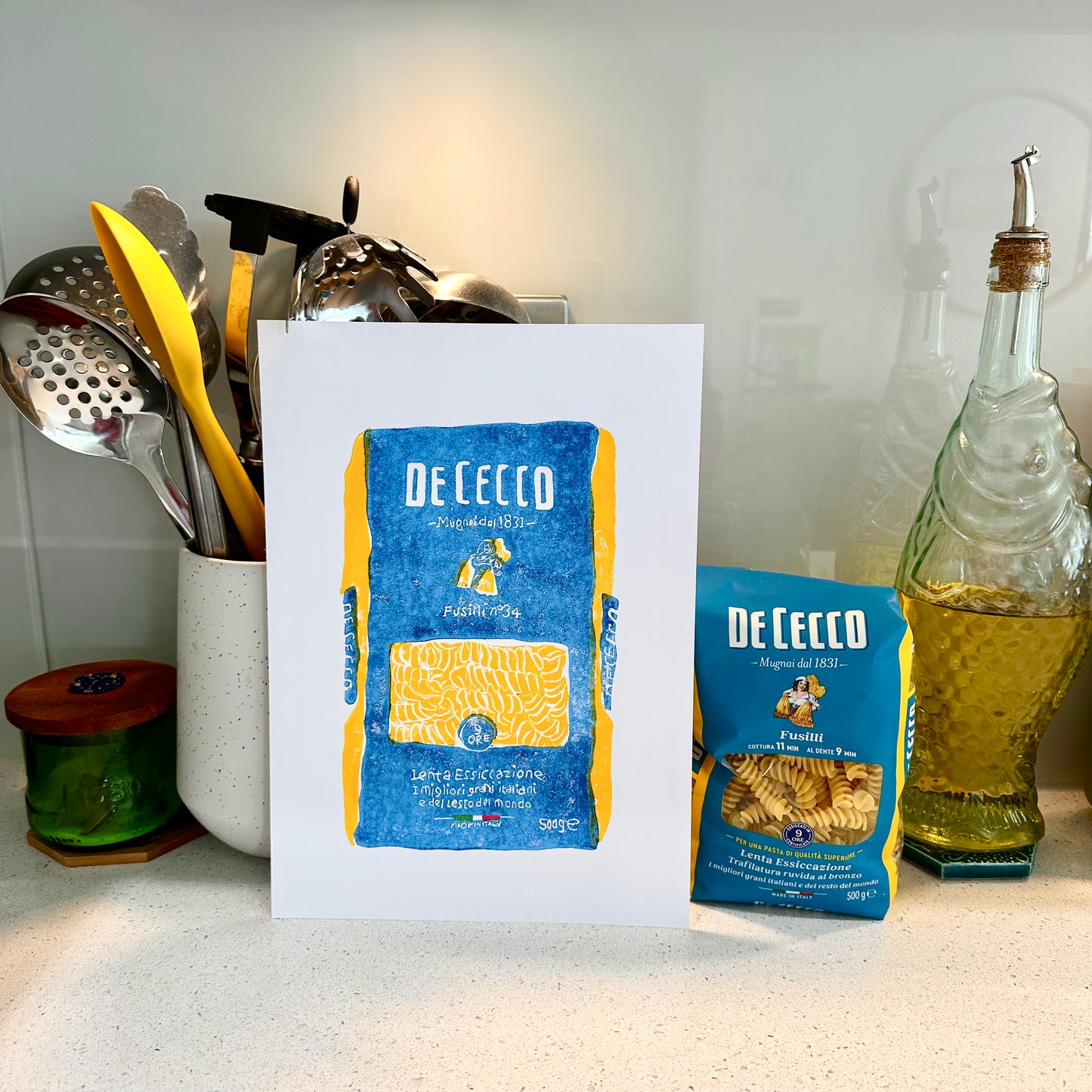DeCecco Fusilli A4 Lino Print