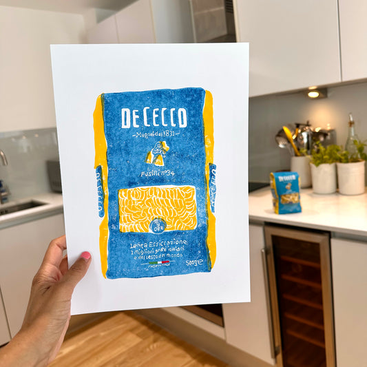 DeCecco Fusilli A4 Lino Print