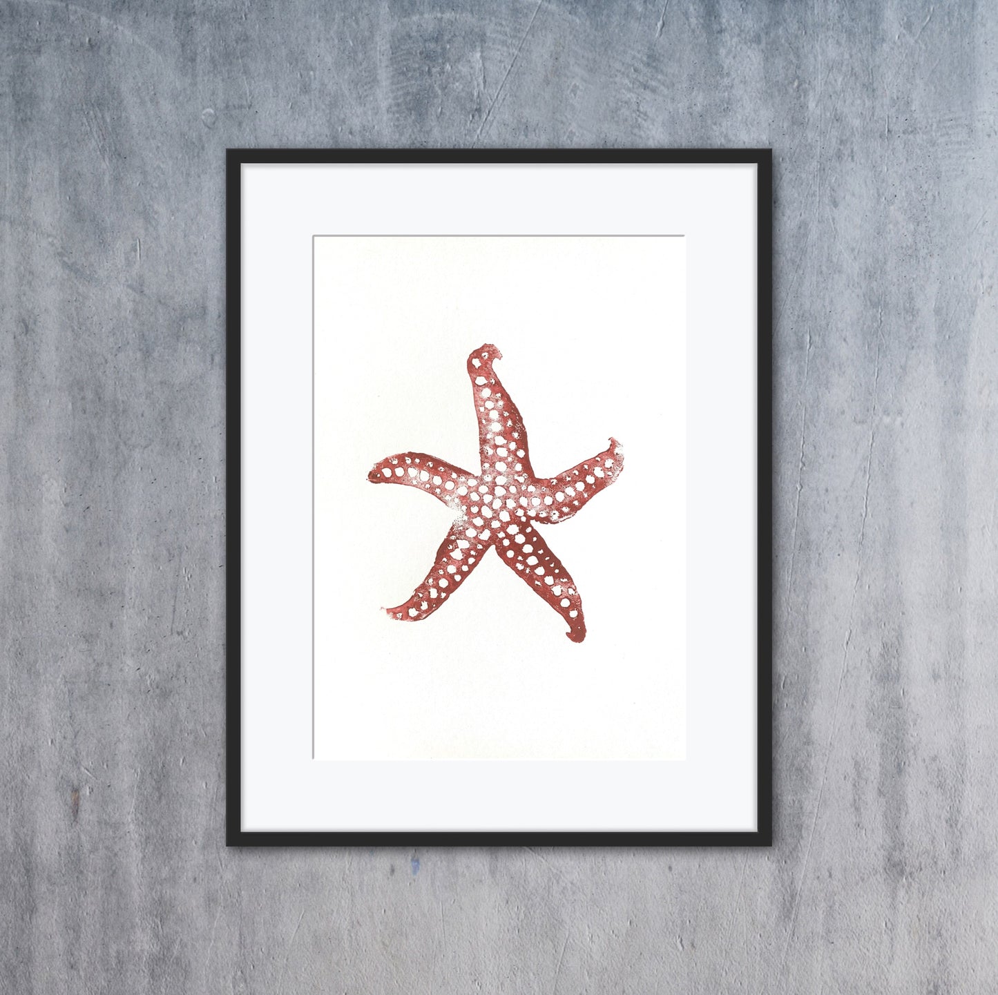 Starfish A5 Lino Print