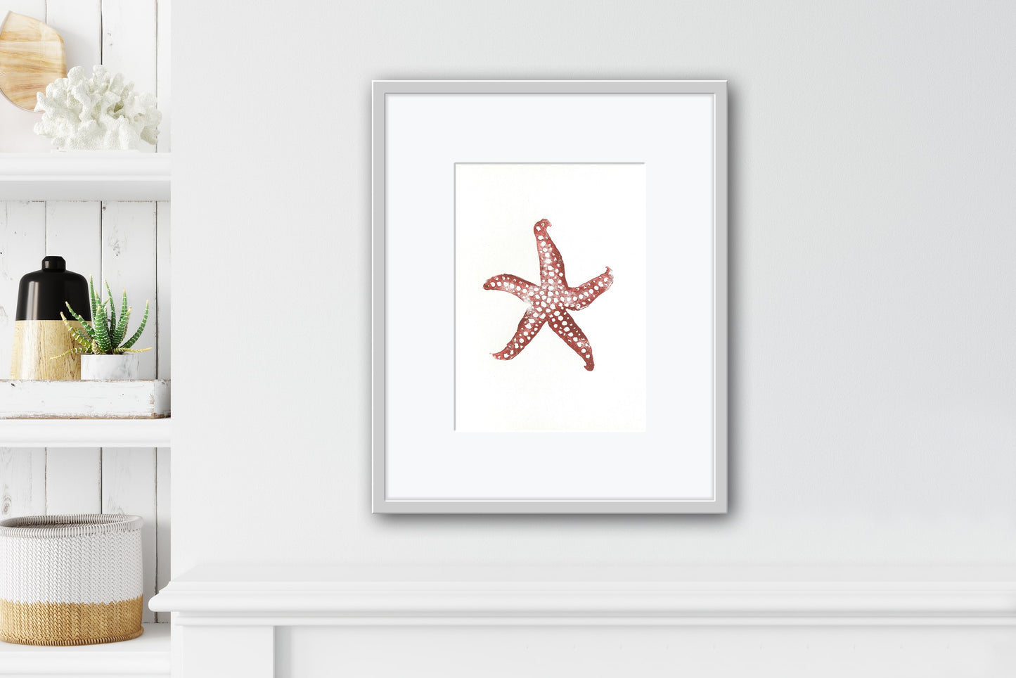 Starfish A5 Lino Print