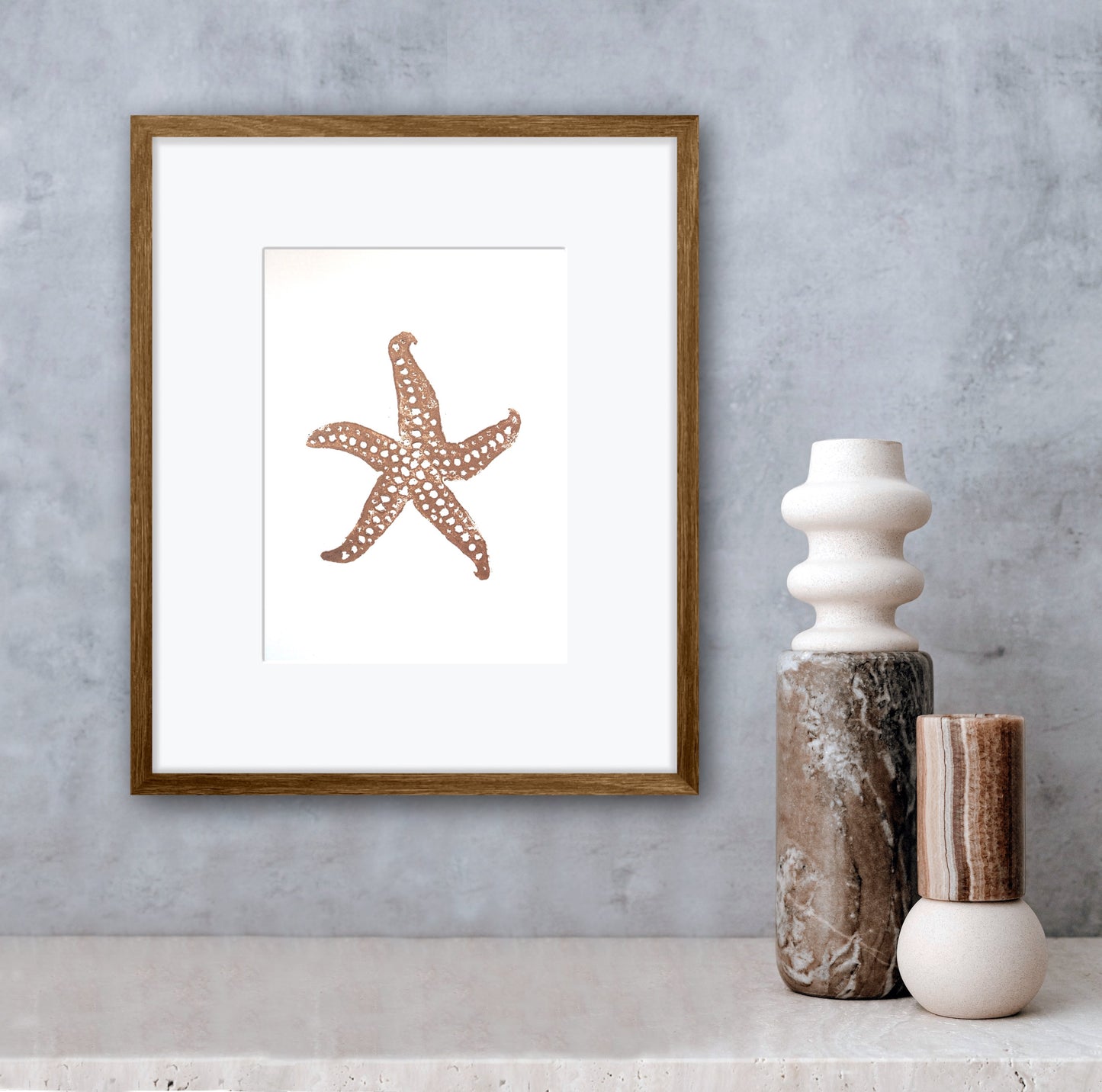 Starfish A5 Lino Print