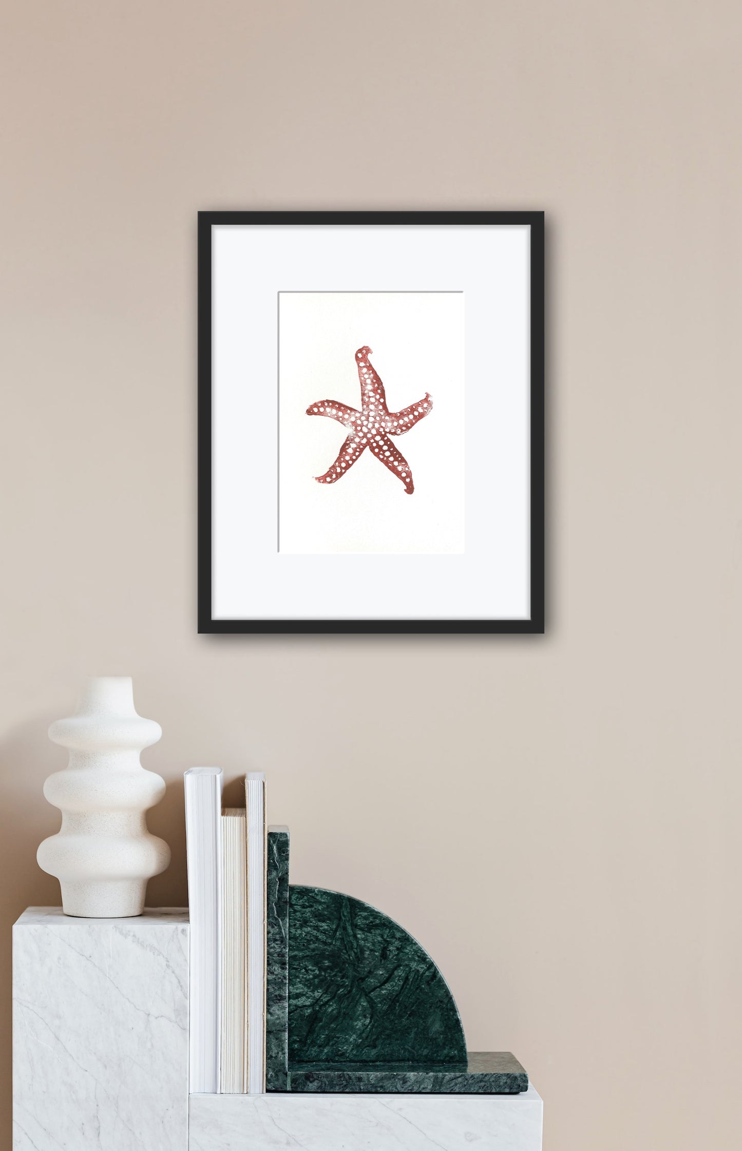 Starfish A5 Lino Print