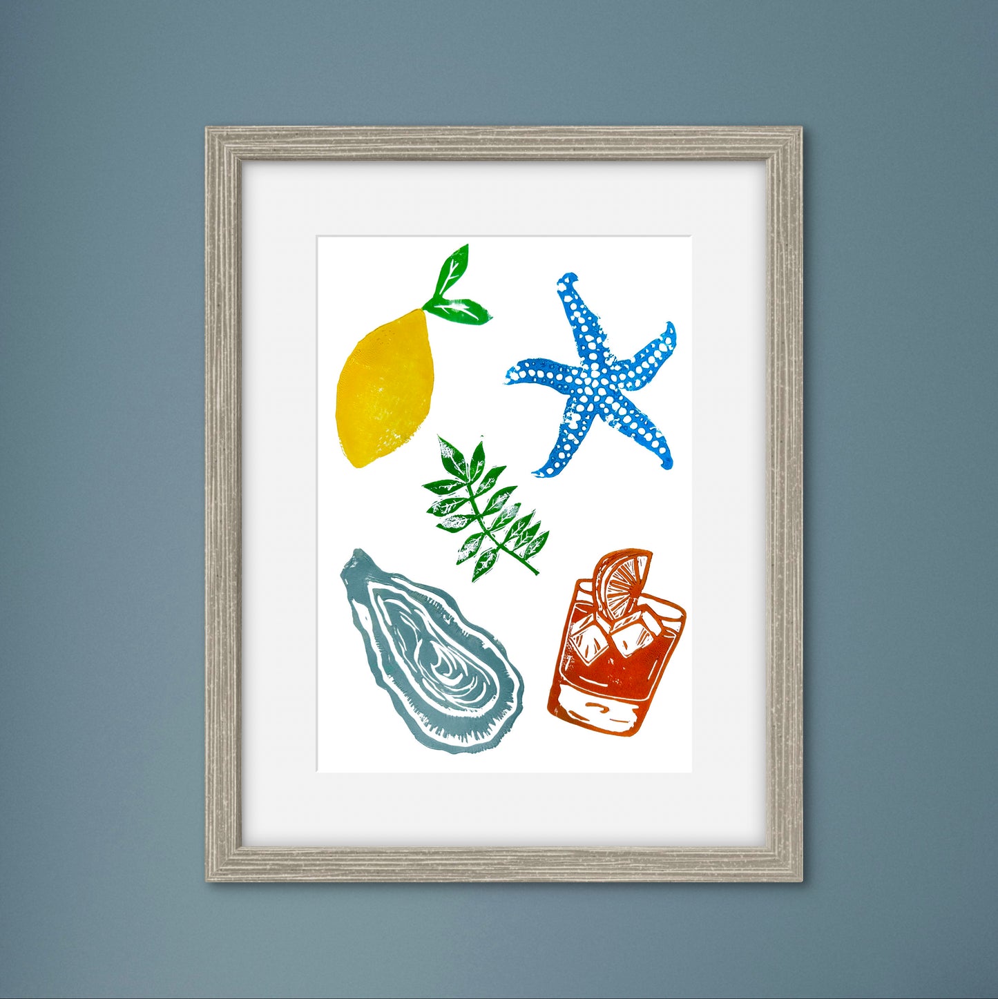 Summer Lino Print A4