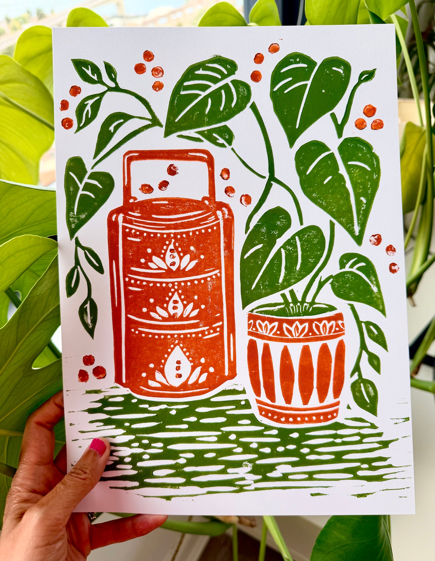 Tiffin A4 Lino Print