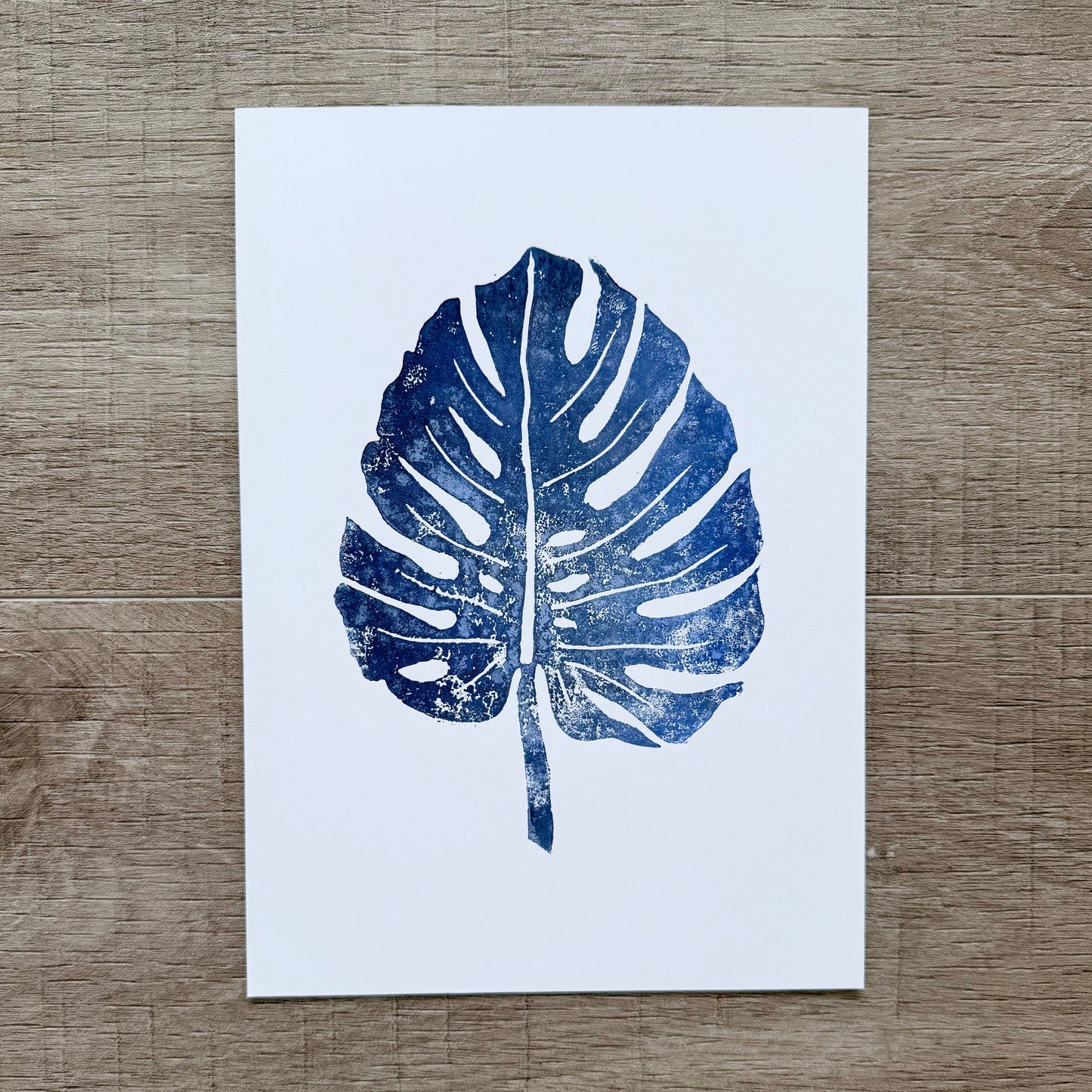 Monstera/Swiss Cheese Leaf A5 Lino Print
