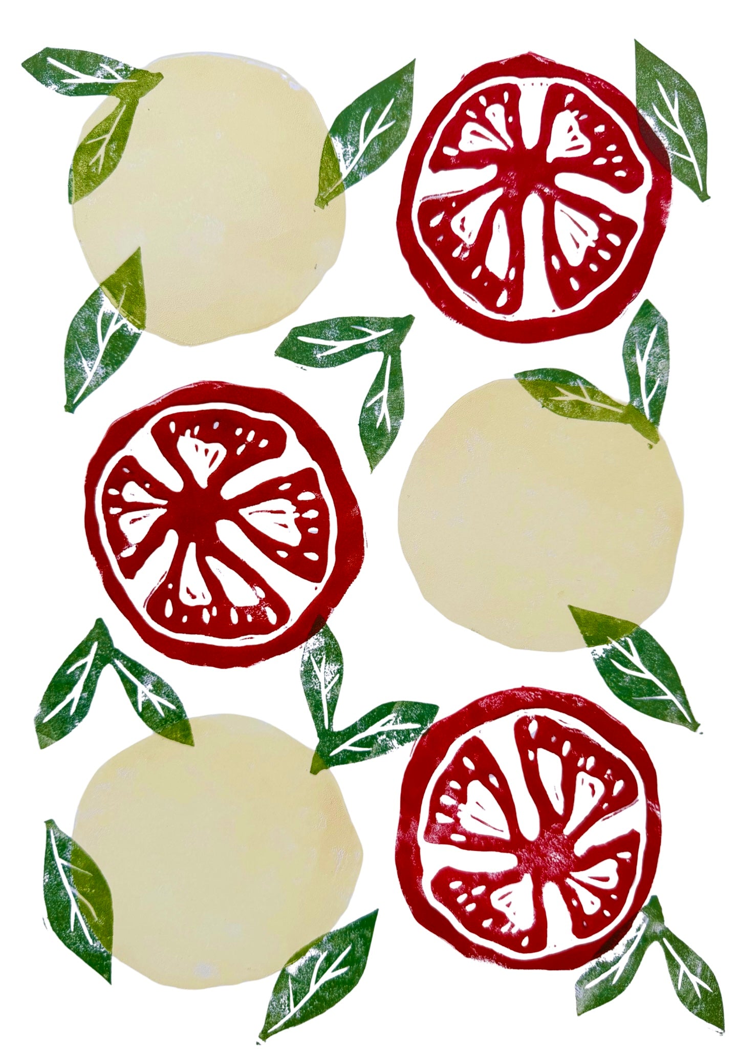 Caprese Salad A4 Lino Print