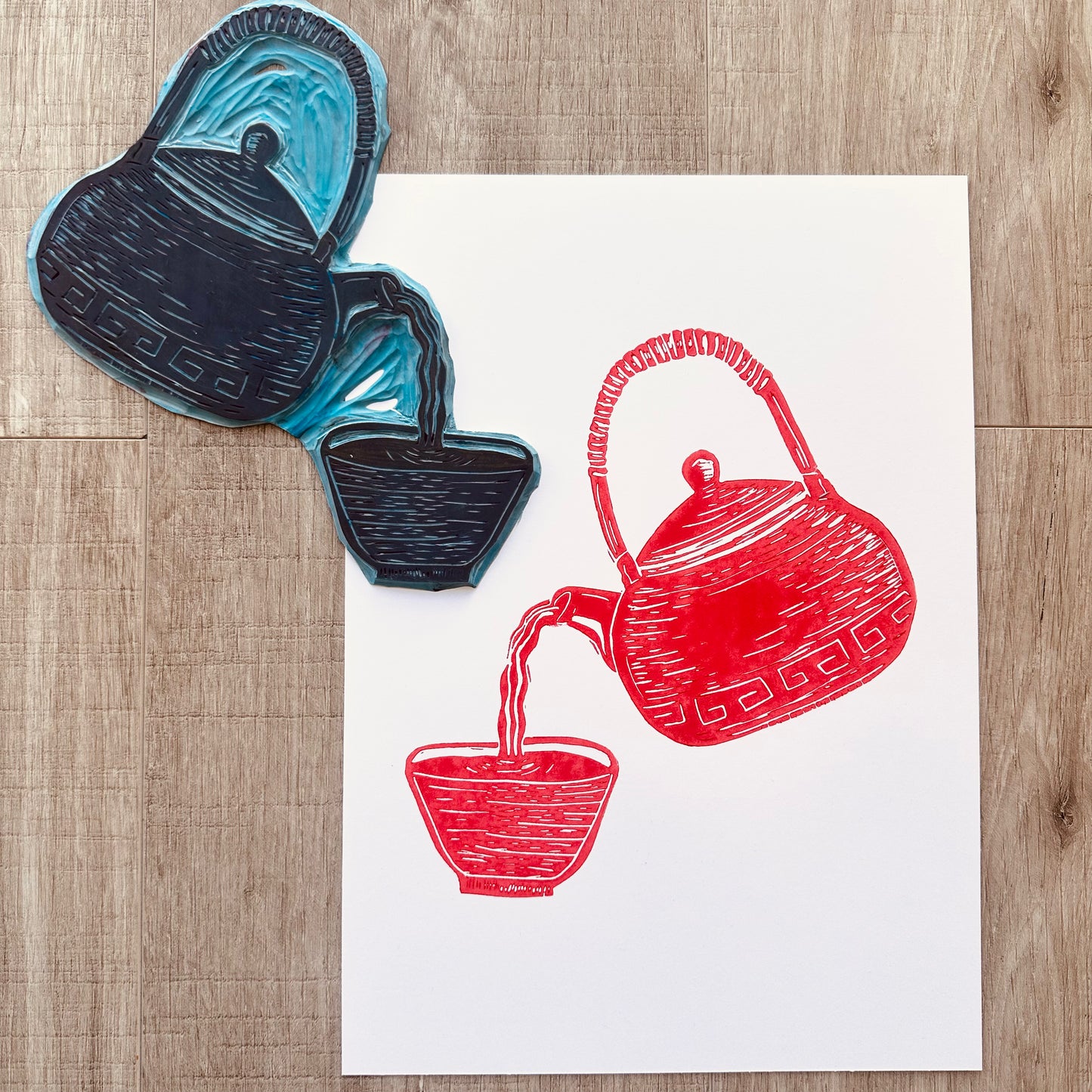 Chinese Food A4 Lino Prints