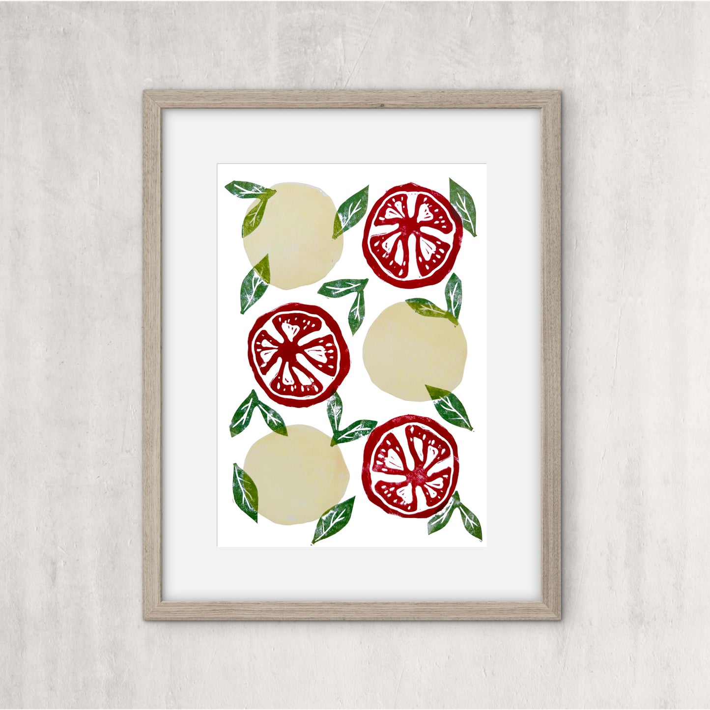 Caprese Salad A4 Lino Print