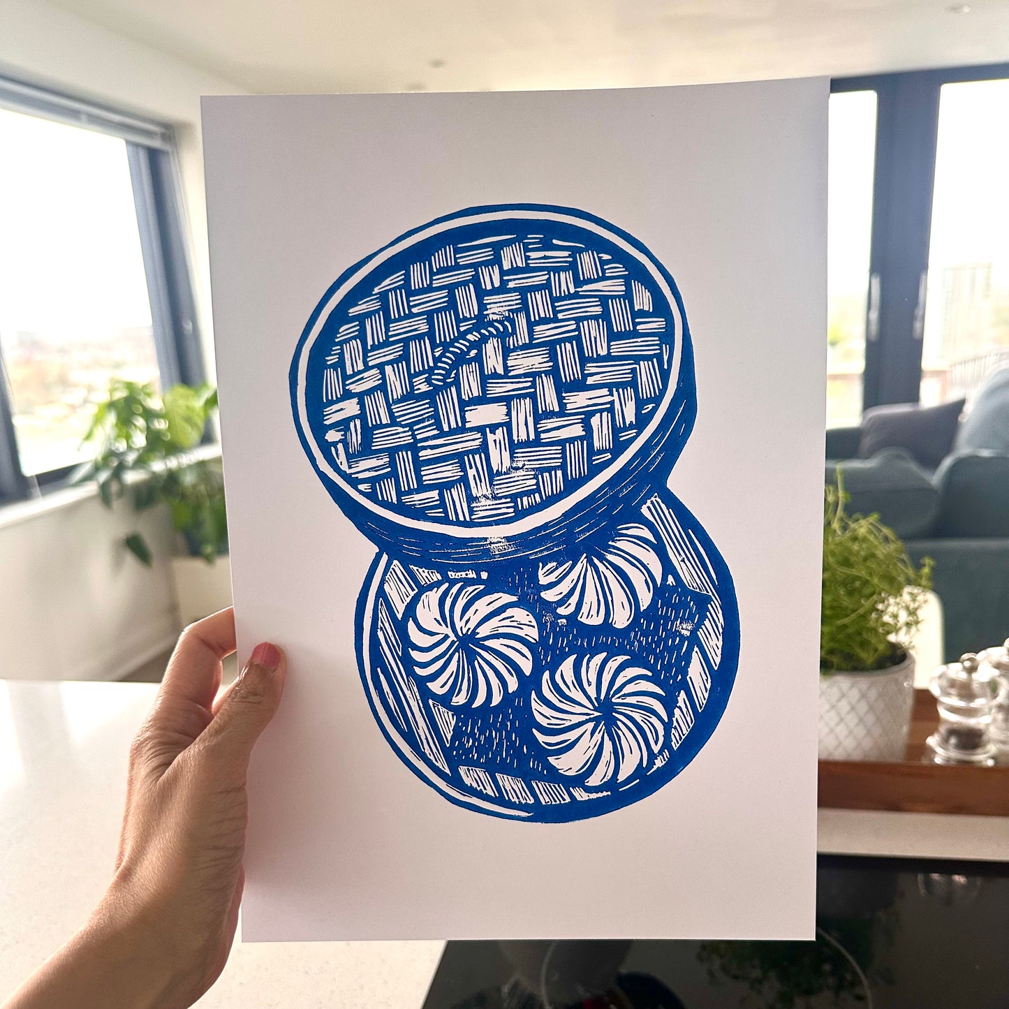 Baozi A4 Lino Print