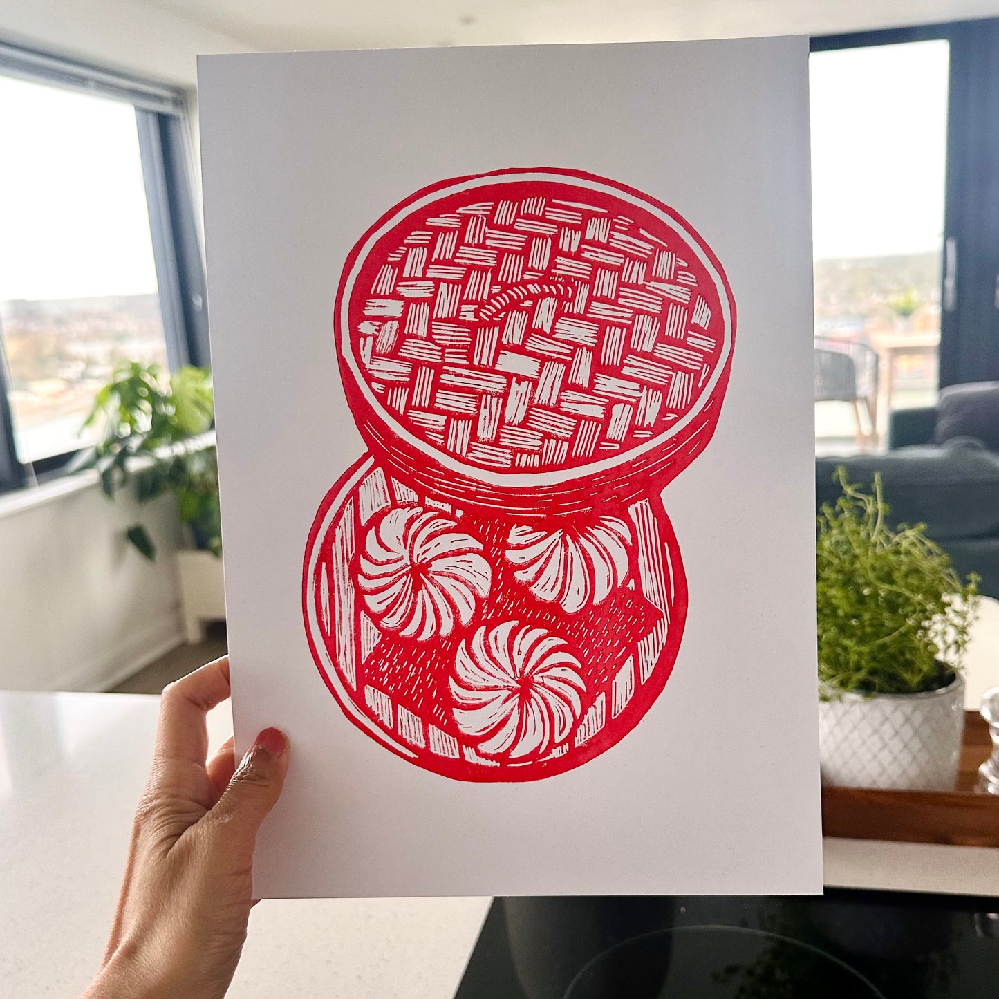 Baozi A4 Lino Print